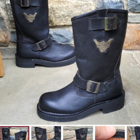 Men\'s size 7 mega conductor motorcycle boots leather main image 5